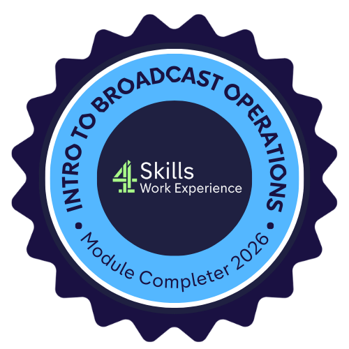 Badge for An Introduction to Broadcast Operations at Channel 4 Completer 